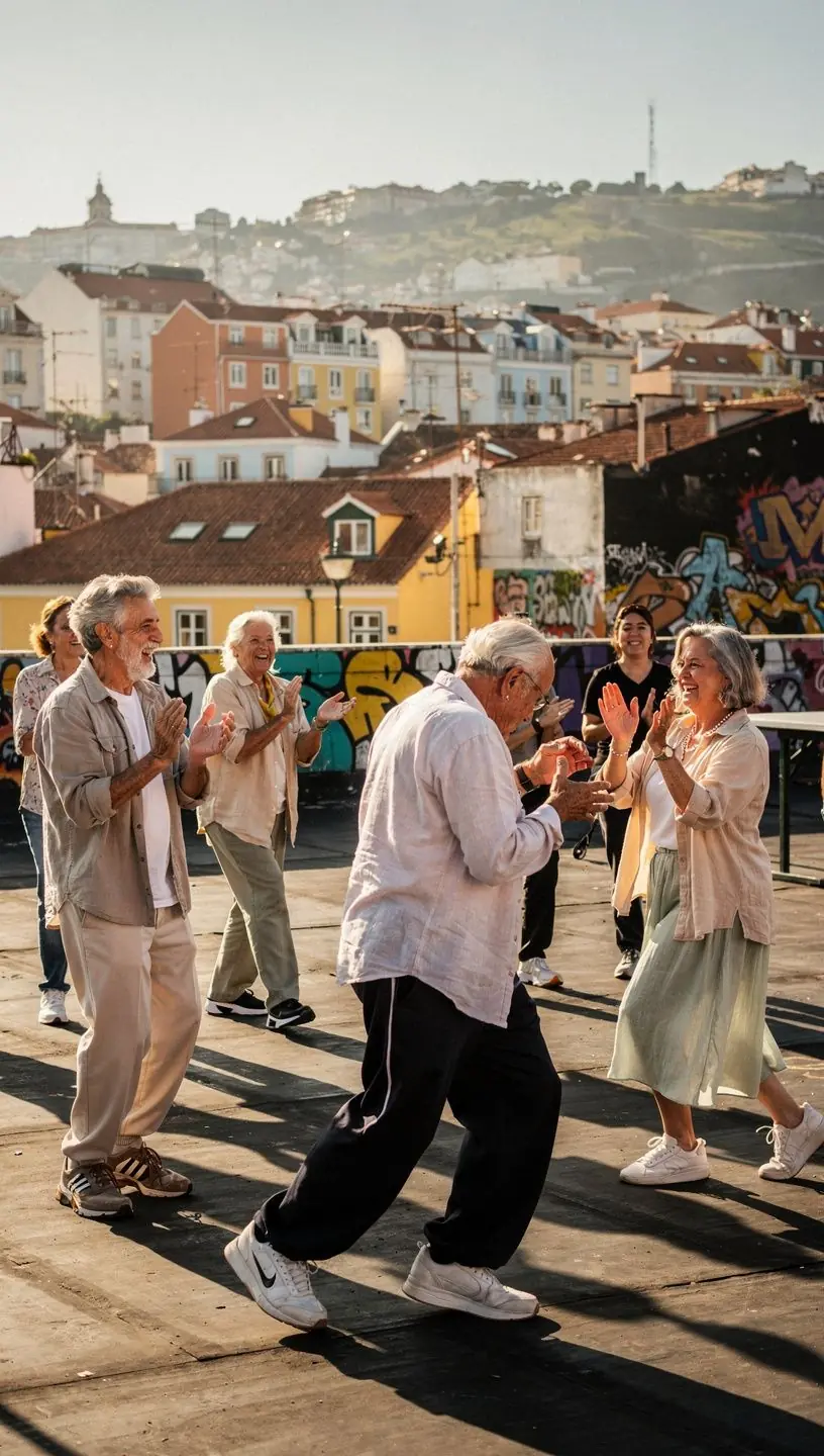 Intergenerational dance workshop promoting social connections